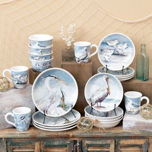 Seaside Birds Ceramic Dinnerware