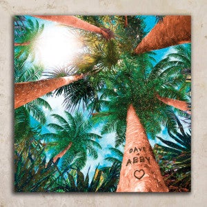 Palm Canopy Personalized Stretched Canvas Art