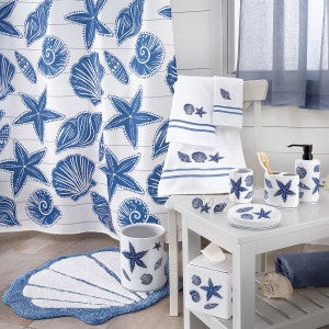 Azul Coastal Shells Bath Accessories - CLEARANCE