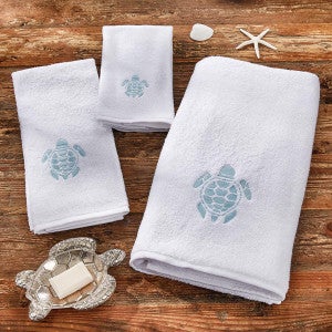 Azure Turtle Towel Collection