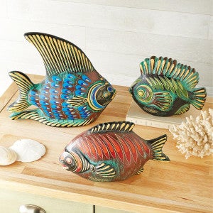 Fish Clay Sculptures