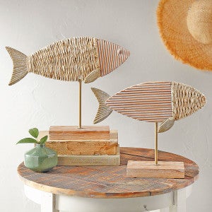 Seagrass Fish Tabletop Sculptures