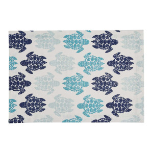 Aqua Turtles Table Linens