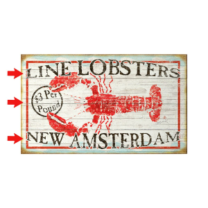 Horizontal Lobster Personalized Signs